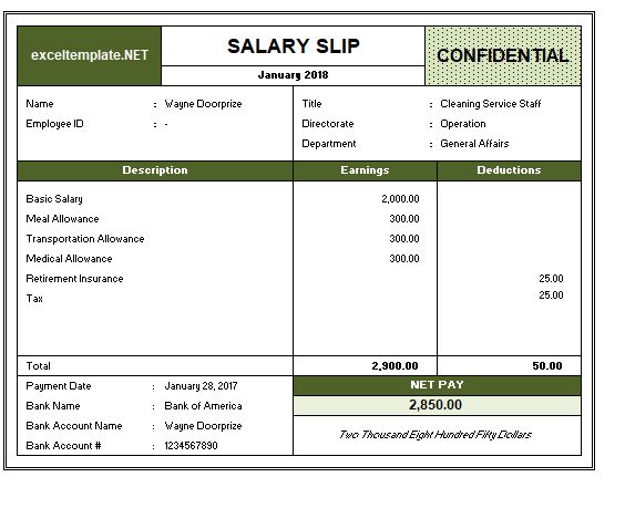 Paystub example