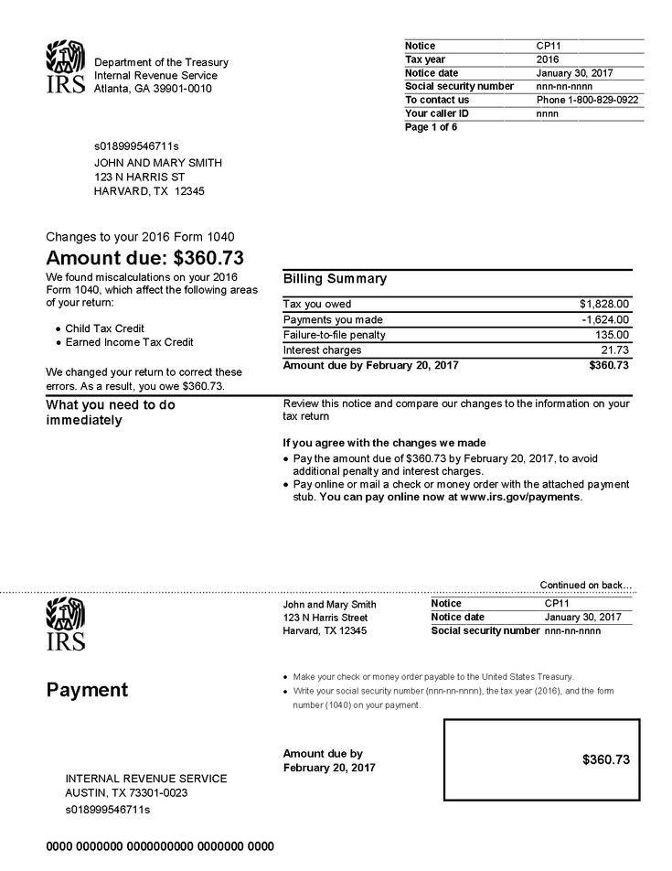 Tax return example