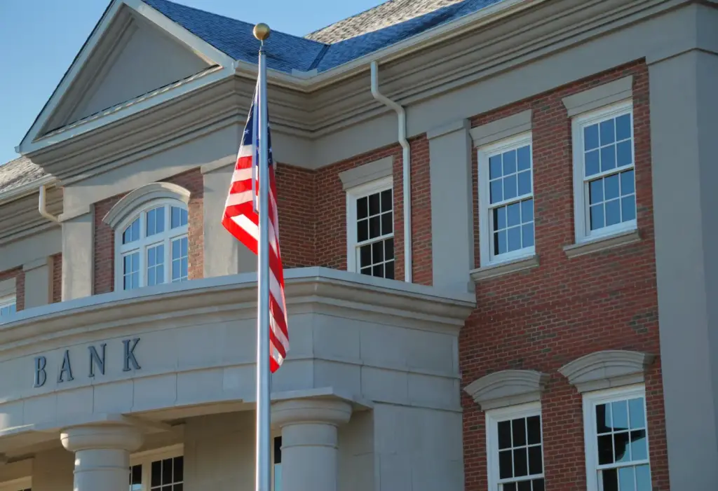 US flag and financial institutions
